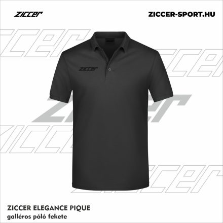 ZICCER ELEGANCE PIQUE galléros póló fekete