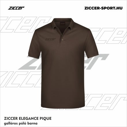 ZICCER ELEGANCE PIQUE galléros póló barna