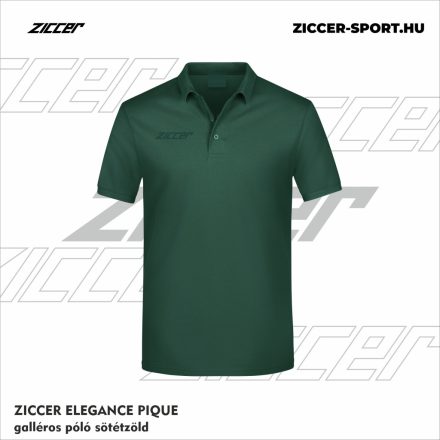 ZICCER ELEGANCE PIQUE galléros póló sötétzöld