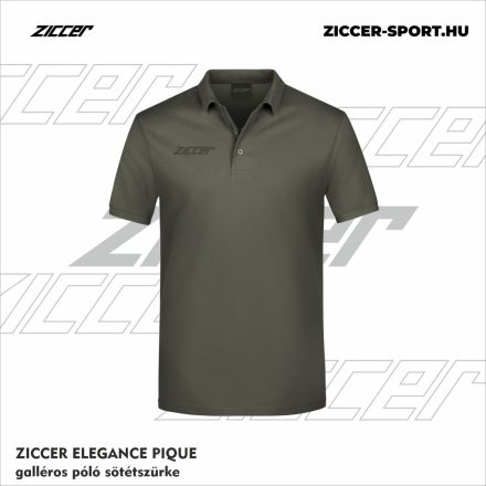 ZICCER ELEGANCE PIQUE galléros póló sötétszürke