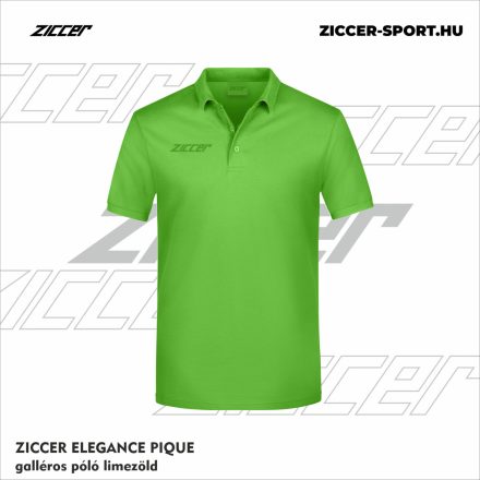 ZICCER ELEGANCE PIQUE galléros póló limezöld