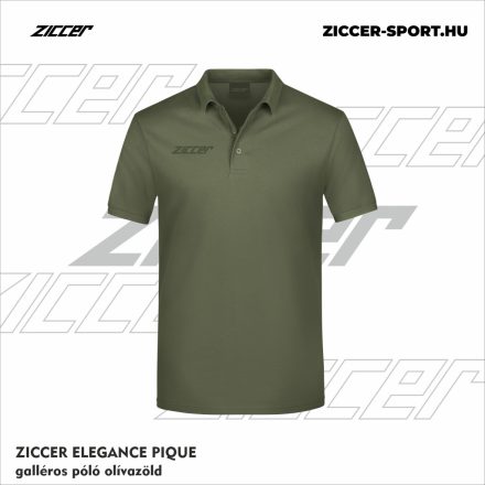 ZICCER ELEGANCE PIQUE galléros póló olívzöld