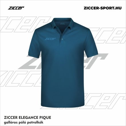 ZICCER ELEGANCE PIQUE galléros póló petrolkék