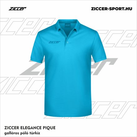 ZICCER ELEGANCE PIQUE galléros póló türkiz