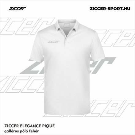 ZICCER ELEGANCE PIQUE galléros póló fehér