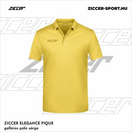 ZICCER ELEGANCE PIQUE galléros póló sárga