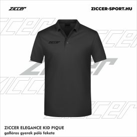 ZICCER ELEGANCE KID PIQUE galléros póló gyerek fekete