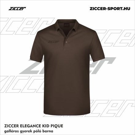 ZICCER ELEGANCE KID PIQUE galléros póló gyerek barna
