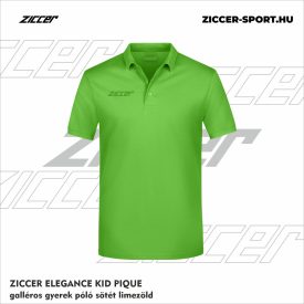 ZICCER ELEGANCE KID PIQUE galléros póló gyerek limezöld