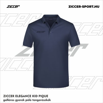 ZICCER ELEGANCE KID PIQUE galléros póló gyerek tengerészkék