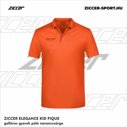 ZICCER ELEGANCE KID PIQUE galléros póló gyerek narancssárga