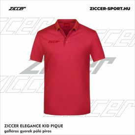 ZICCER ELEGANCE KID PIQUE galléros póló gyerek piros