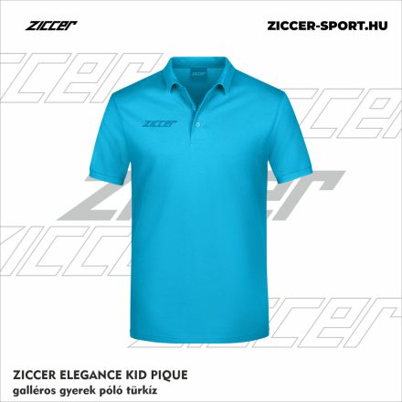 ZICCER ELEGANCE KID PIQUE galléros póló gyerek türkiz