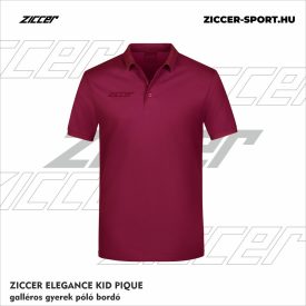ZICCER ELEGANCE KID PIQUE galléros póló gyerek bordó