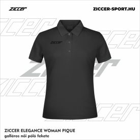 ZICCER ELEGANCE WOMAN PIQUE galléros póló női fekete