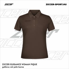 ZICCER ELEGANCE WOMAN PIQUE galléros póló női barna