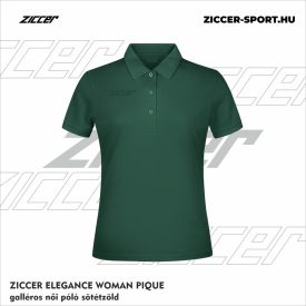   ZICCER ELEGANCE WOMAN PIQUE galléros póló női sötétzöld