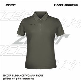  ZICCER ELEGANCE WOMAN PIQUE galléros póló női sötétszürke