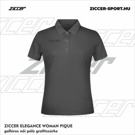   ZICCER ELEGANCE WOMAN PIQUE galléros póló női grafitszürke