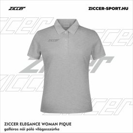   ZICCER ELEGANCE WOMAN PIQUE galléros póló női sötét világosszürke