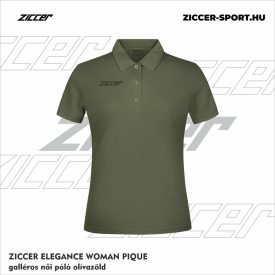 ZICCER ELEGANCE WOMAN PIQUE galléros póló női olívzöld