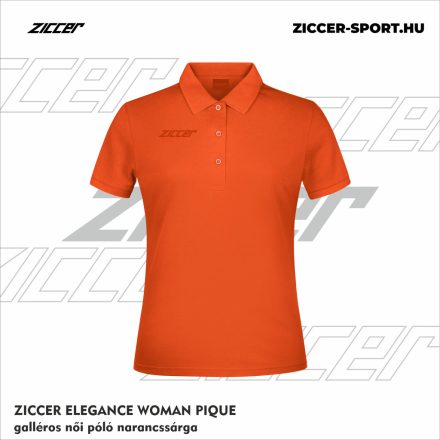 ZICCER ELEGANCE WOMAN PIQUE galléros póló női narancssárga