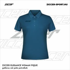 ZICCER ELEGANCE WOMAN PIQUE galléros póló női petrolkék