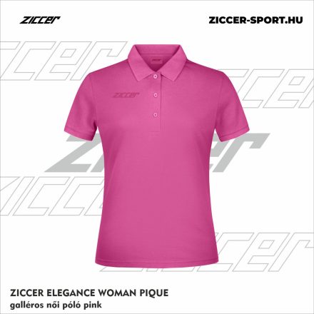 ZICCER ELEGANCE WOMAN PIQUE galléros póló női pink