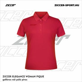 ZICCER ELEGANCE WOMAN PIQUE galléros póló női piros