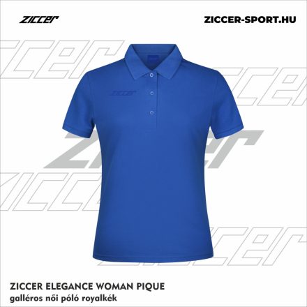 ZICCER ELEGANCE WOMAN PIQUE galléros póló női royalkék