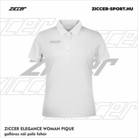 ZICCER ELEGANCE WOMAN PIQUE galléros póló női fehér