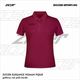 ZICCER ELEGANCE WOMAN PIQUE galléros póló női bordó