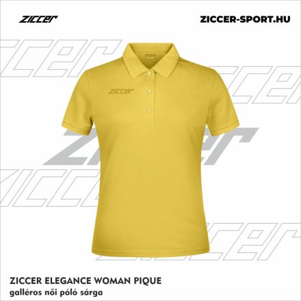 ZICCER ELEGANCE WOMAN PIQUE galléros póló női sárga