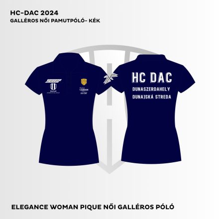 Dunaszerdahely HC DAC női galléros pamut póló kék