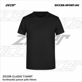 ZICCER CLASSIC T-SHIRT kereknyakú pamut póló fekete