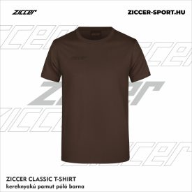 ZICCER CLASSIC T-SHIRT kereknyakú pamut póló barna