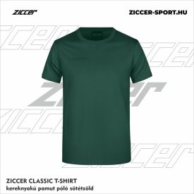 ZICCER CLASSIC T-SHIRT kereknyakú pamut póló sötétzöld
