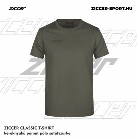   ZICCER CLASSIC T-SHIRT kereknyakú pamut póló sötétszürke