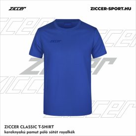   ZICCER CLASSIC T-SHIRT kereknyakú pamut póló sötét royalkék