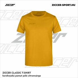 ZICCER CLASSIC T-SHIRT kereknyakú pamut citromsárga
