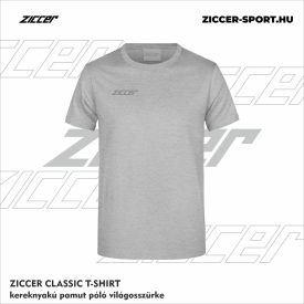   ZICCER CLASSIC T-SHIRT kereknyakú pamut póló világosszürke