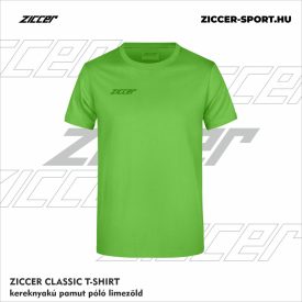 ZICCER CLASSIC T-SHIRT kereknyakú pamut póló limezöld