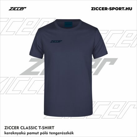 ZICCER CLASSIC T-SHIRT kereknyakú pamut tengerészkék