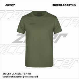 ZICCER CLASSIC T-SHIRT kereknyakú pamut póló olívzöld