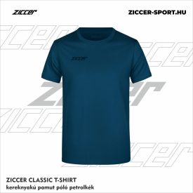 ZICCER CLASSIC T-SHIRT kereknyakú pamut póló petrolkék