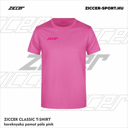 ZICCER CLASSIC T-SHIRT kereknyakú pamut pink
