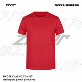 ZICCER CLASSIC T-SHIRT kereknyakú pamut póló piros