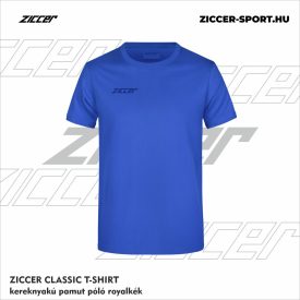 ZICCER CLASSIC T-SHIRT kereknyakú pamut póló royalkék