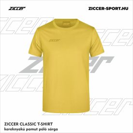 ZICCER CLASSIC T-SHIRT kereknyakú pamut póló sárga