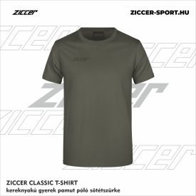   ZICCER CLASSIC T-SHIRT kereknyakú gyerek pamut póló sötétszürke